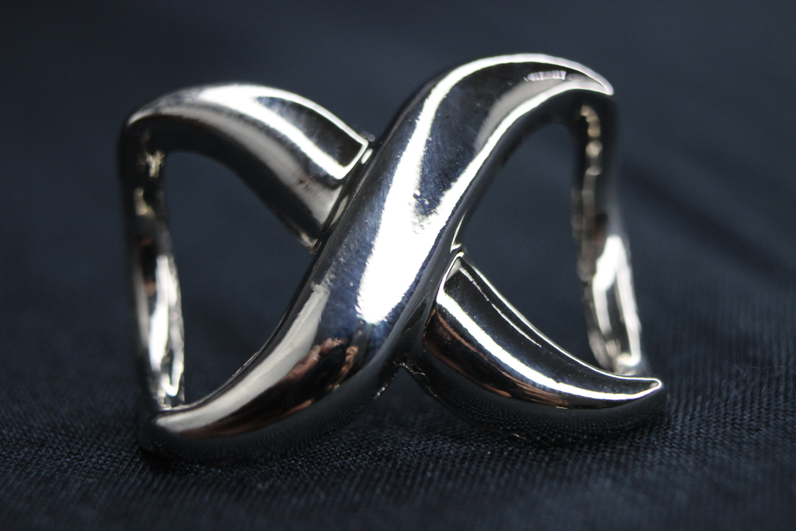 Sculptural X Scarf Ring